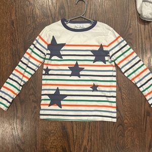 Mini Boden long sleeve boys striped star tee